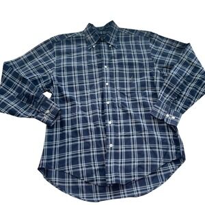Nautica Plaid Button Down Shirt Long Sleeve Collared Classic‎ Fit Mens M